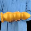 Big Gold Silicone Ribbed Anal Dildo Realistic Penis Sex Toy for Couples Fisting Big Dick BDSM