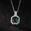 High-End Zircon Perfume Bottle Pendant Necklace - Luxury Fashion with Full Diamond Design
