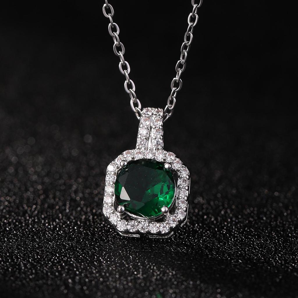 High-End Zircon Perfume Bottle Pendant Necklace - Luxury Fashion with Full Diamond Design