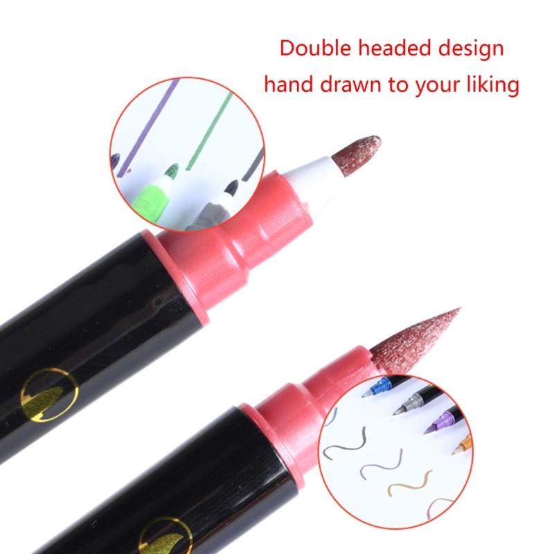 Food Coloring Pens Color Double Sided Edible Food Coloring Marker with Fine and Thick Tip Food Grade Marker for DIY