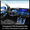 For TOYOTA HIGHLANDER & KLUGER  Car Interior Center Console Transparent TPU Protective Film Anti-scratch Film Sticker