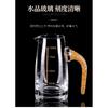 7pcs Gold foil small wine cup Baijiu dispenser small household wine cup glass crystal wine set spirits cup