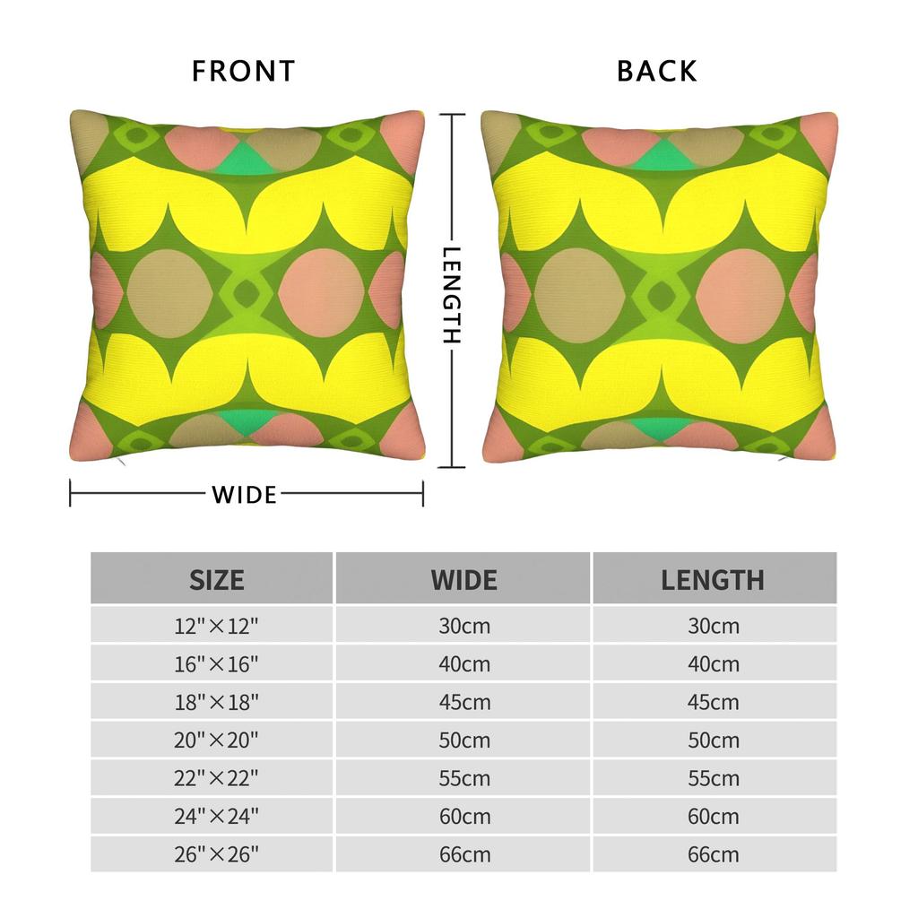 Lime Green Abstract Pattern Pillow Cover Graphic Cushion Cover Kawaii Pillow Case For Sofa Couch Bed Living Room