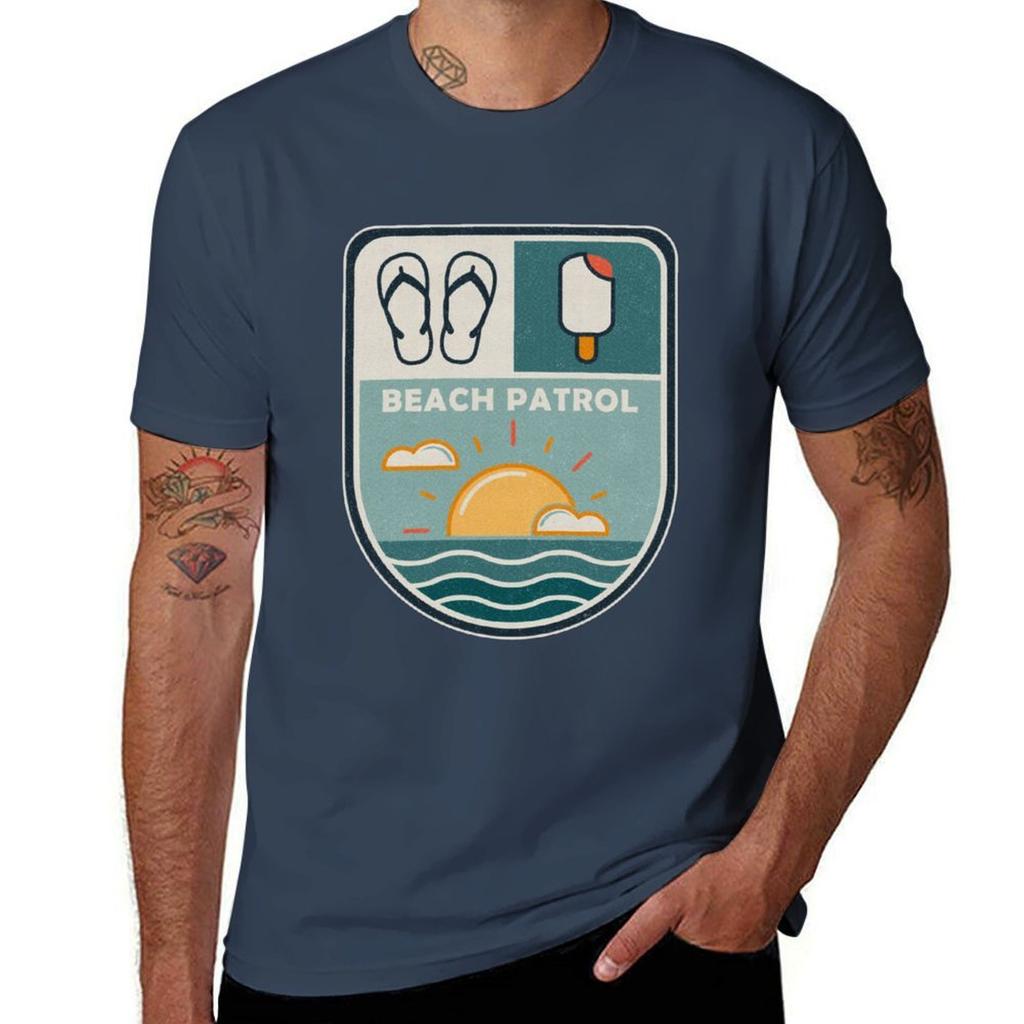 Beach Patrol Tshirt Basic Simple Casual Short Sleeve Tee