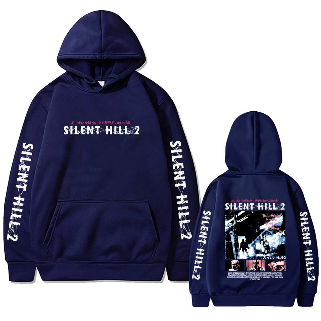 Silent Hill Limited Game Graphic Hoodie Unisex Vintage Oversized Fleece Pullover Sweatshirt Soft Fabric Streetwear Daily Outfit Harajuku Y2K Style