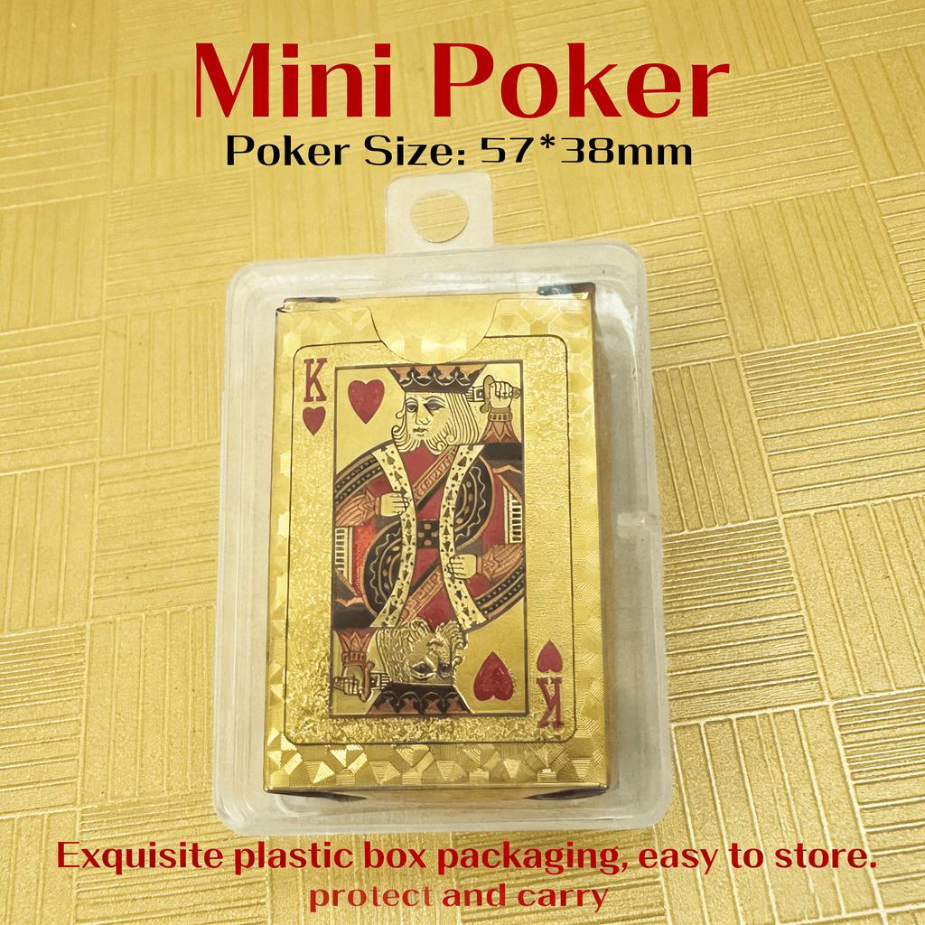 Waterproof PVC Cards, Mini Poker Set, Gold Foil Playing Cards, Pet-Themed Poker, Black Luxury Cards, Men's Gift Idea, Party Game