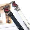 PU Waist Belt with Heart&Wing Buckle Adjustable Length Waist Belt Girls Jeans Dresses Skirt Coat Decors Waistband