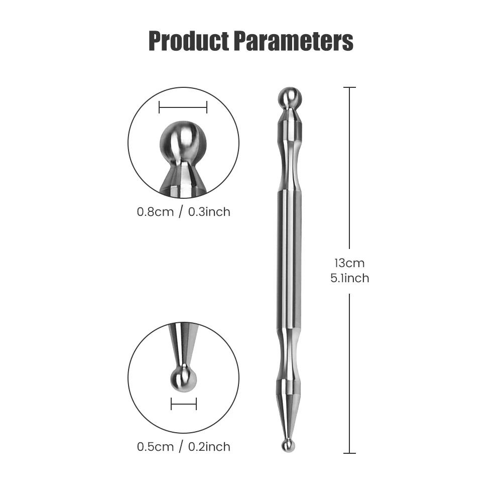 Stainless Steel Acupressure Pen for Full-Body Deep Tissue Merdian Pain Relief & Facial Massage Acupressure Tool TMJ Relief Pen