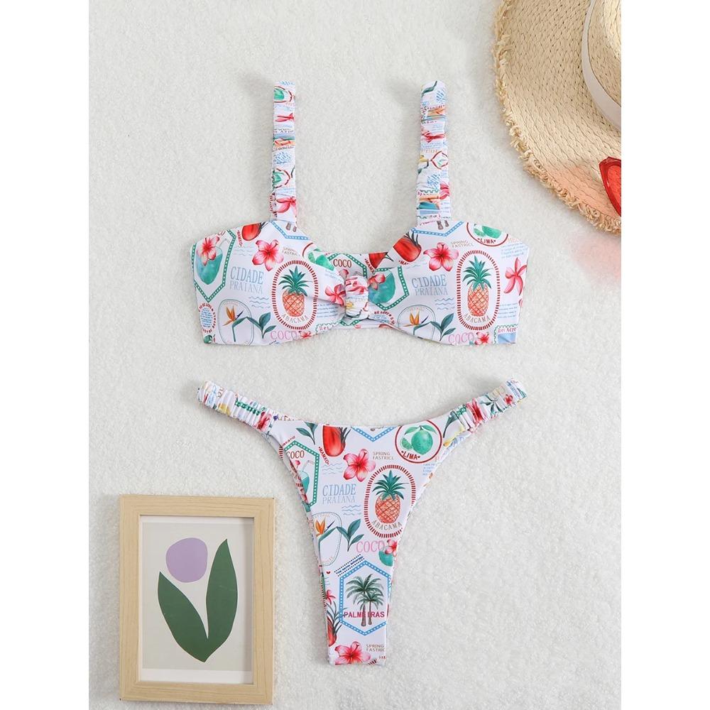 Sexy Bandeau Bikini Women's Swimsuit 2025 Two-piece Swimwear Thong Bikinis Set Female Bathing Suit Woman Swimming for Beach Wear
