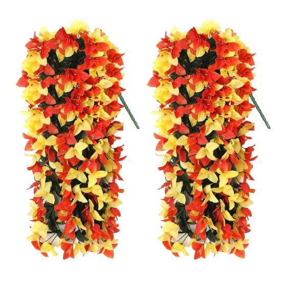 Artificial Bougainvillea Flower Faux Hanging Bougainvillea for Outside Long Trailing Vines Fake Flower for Door Porch Planter Urn Patio Balcony Decor