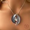 New Blue Oil Eye Alloy Necklace, Fashionable Rupert's Tears Women's High-end Pendant