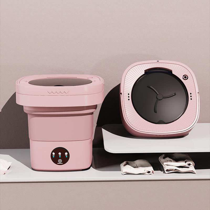 Mini mașină de spălat pliabilă lenjerie mică cu eluare prosop haine pentru bebeluși mașină de spălat spălat șosete artefact