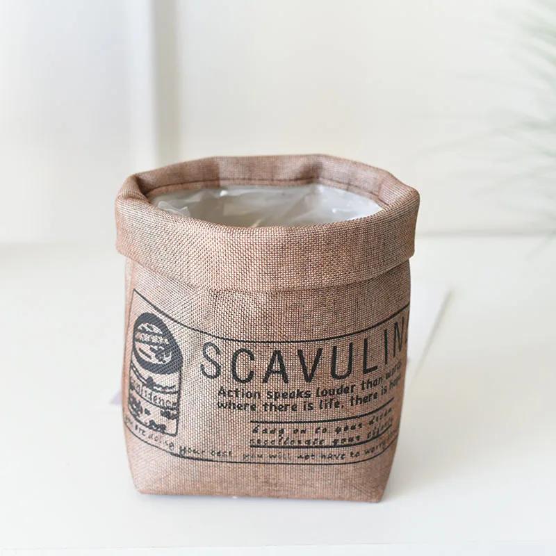 Nordic Cotton and Linen Art Storage Small Box Разное Разное Закуски Отделочные коробки Ткань Цветочные горшки Товары для дома и сада коричневый 729₽