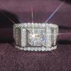 Men's Retro Luxury Large Diamond Ring - European & American Style, R4488
