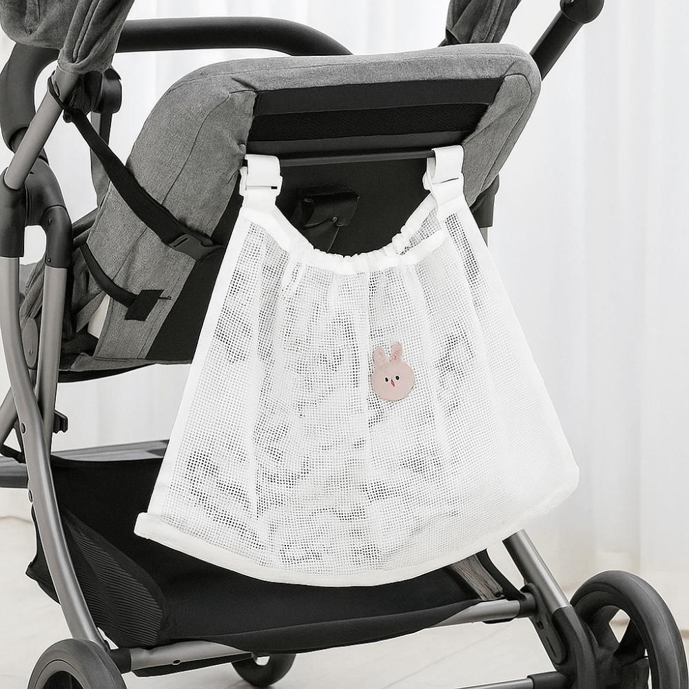 Large-capacity Baby Stroller Storage Bag Multifunction Mesh Mommy Bag Baby Pram Hanging Bag  Bottle