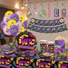Vintage 90s Party Supplies Tableware Plates Cups Banner Balloons Adult Throwback Neon 1990s Theme Birthday Hip Hop Decorations