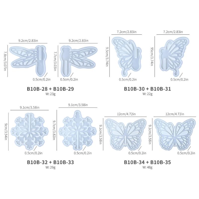 Hollow Butterfly Wing Silicone Mold for Epoxy Resin Making Candle Soap Home Decoration Hanging Decorations
