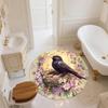 Flower Bird,Round Area Rug,Carpet Rug for Living Room Bedroom Sofa Playroom Decor,Non-slip Floor Mat