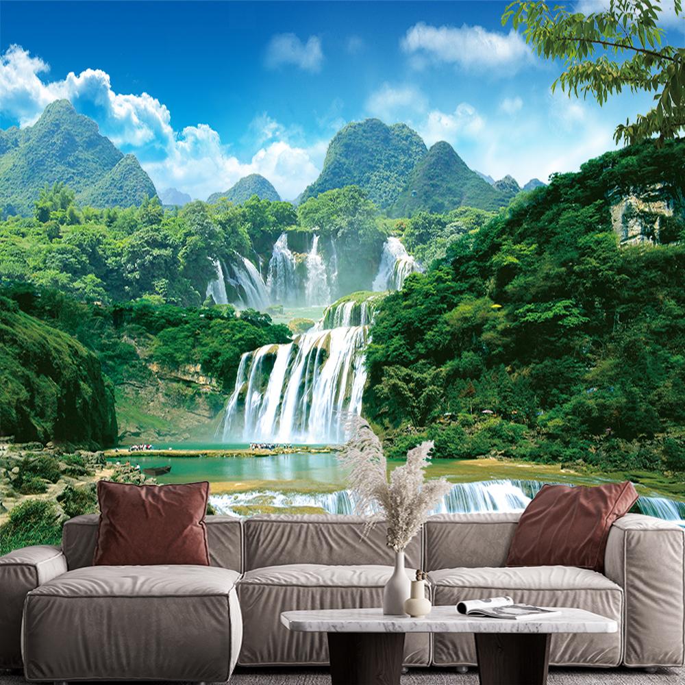 Mural Waterfall Wallpaper Landscape Wall Mural Living Room Bedroom Waterfall Mural Home Decora
