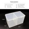 Transparent Acrylic Dual-Compartment Nail Art Storage Box for Cotton Pads and Swabs