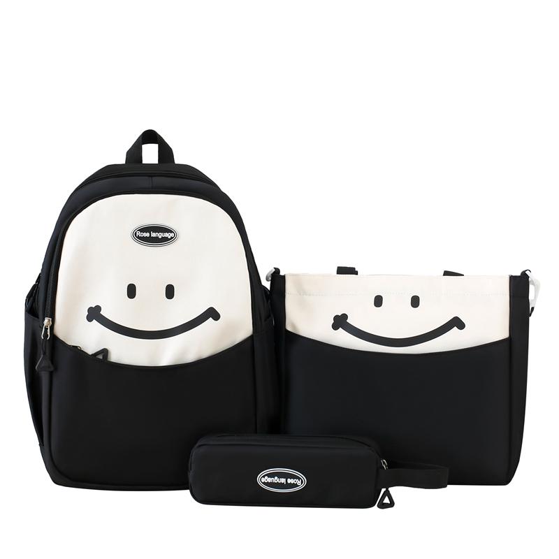 Three-Piece Backpack Set Large Capacity Student Schoolbag Women's Lightweight Backpack
