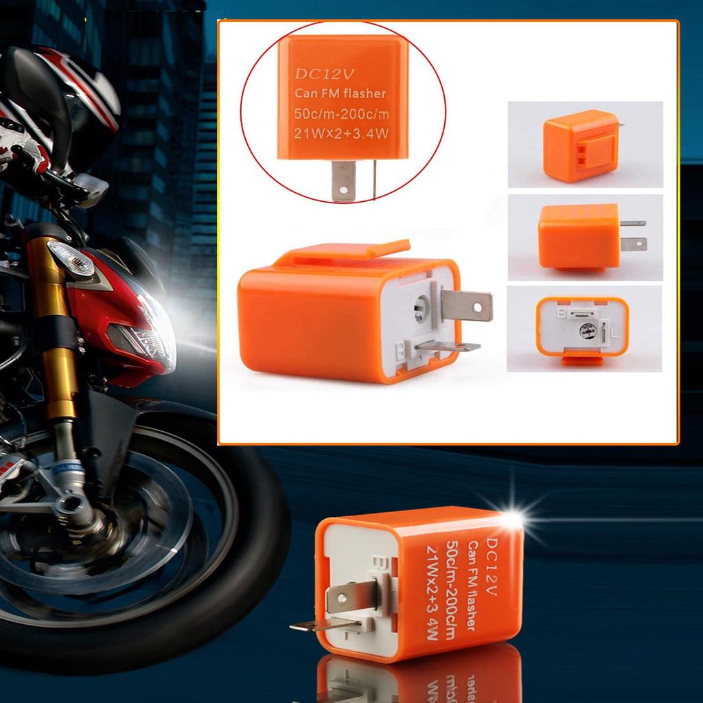 SensaBliss Turn Signal Relay Flasher Relay 2 Pin 12V Motorcycle