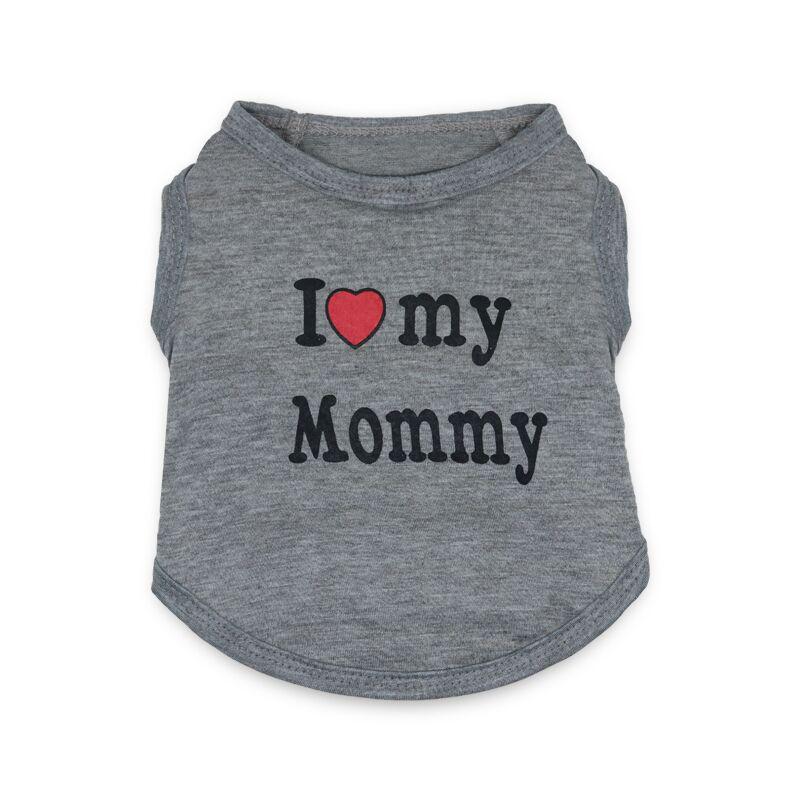 Pet Clothing: Daddy & Mommy Vest for Small Dogs - Spring, Summer, Autumn Styles.