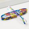 Reading Glasses Men Unisex Blue Printed Presbyopia Glasses Women Clear Lens +1.0 To +4.0