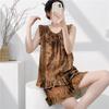 Pajamas Women's Summer Cotton and Silk Thin Suspender Sexy Cotton Silk Loungewear Sweet Shorts Two-piece Set Air Conditioning Clothing Summer