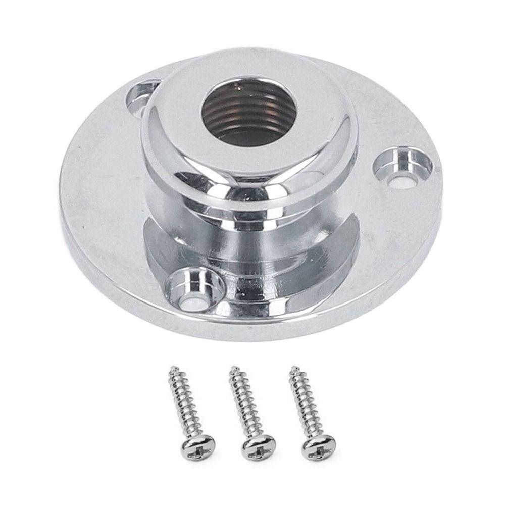 Silver Tail Pin Cover Metal Strap Button Connector Premium Guitar Endpin Jack For Guitar