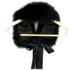 New Warm Fur Collar Scarf Faux Fur Soft Neck Wrap Bow Ribbon Fluffy Lady Neck Warmer for Fall Winter
