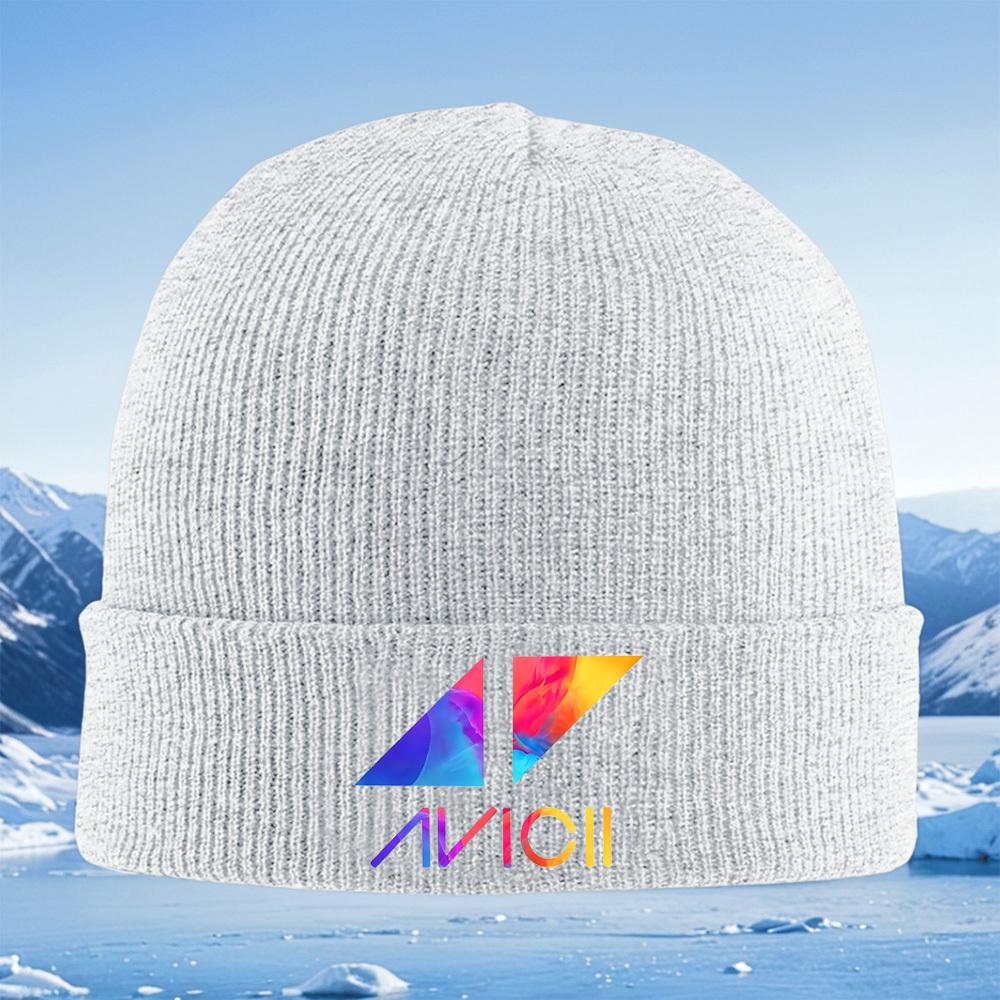 Abstract colorful music logo design Men Women Unisex Knitted Hat Beanie Pullover Cap Winter Thermal Warm Christmas Outdoor Cycli