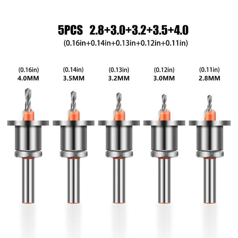 8mm Shank HSS Countersink Woodworking Router Bit Milling Cutter Screw Extractor Remon Demolition