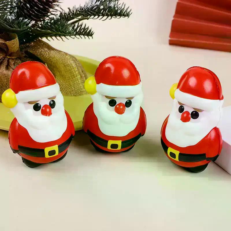 New Year Gift 2025 Christmas Party Decoration Christmas Stress Relieving Toy Santa Claus Christmas Tree Squeezing Bouncing Toy