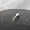 Mon Choix Silver Line Heart Piercing