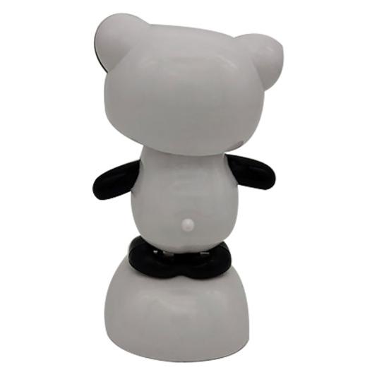 Lovely Glasses Panda Swinging Doll Solar Power Interior Car Ornament Decor Gift