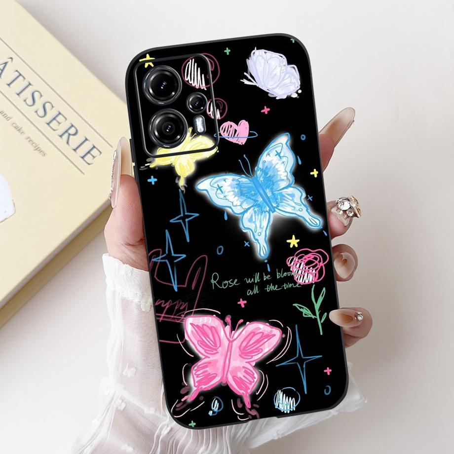 For Motorola Moto G13 G23 G53 G73 Phone Case MotoG13 G 23 Back Cover Soft Matte Silicone Slim Fundas Lovely Panda Rabbit Flower