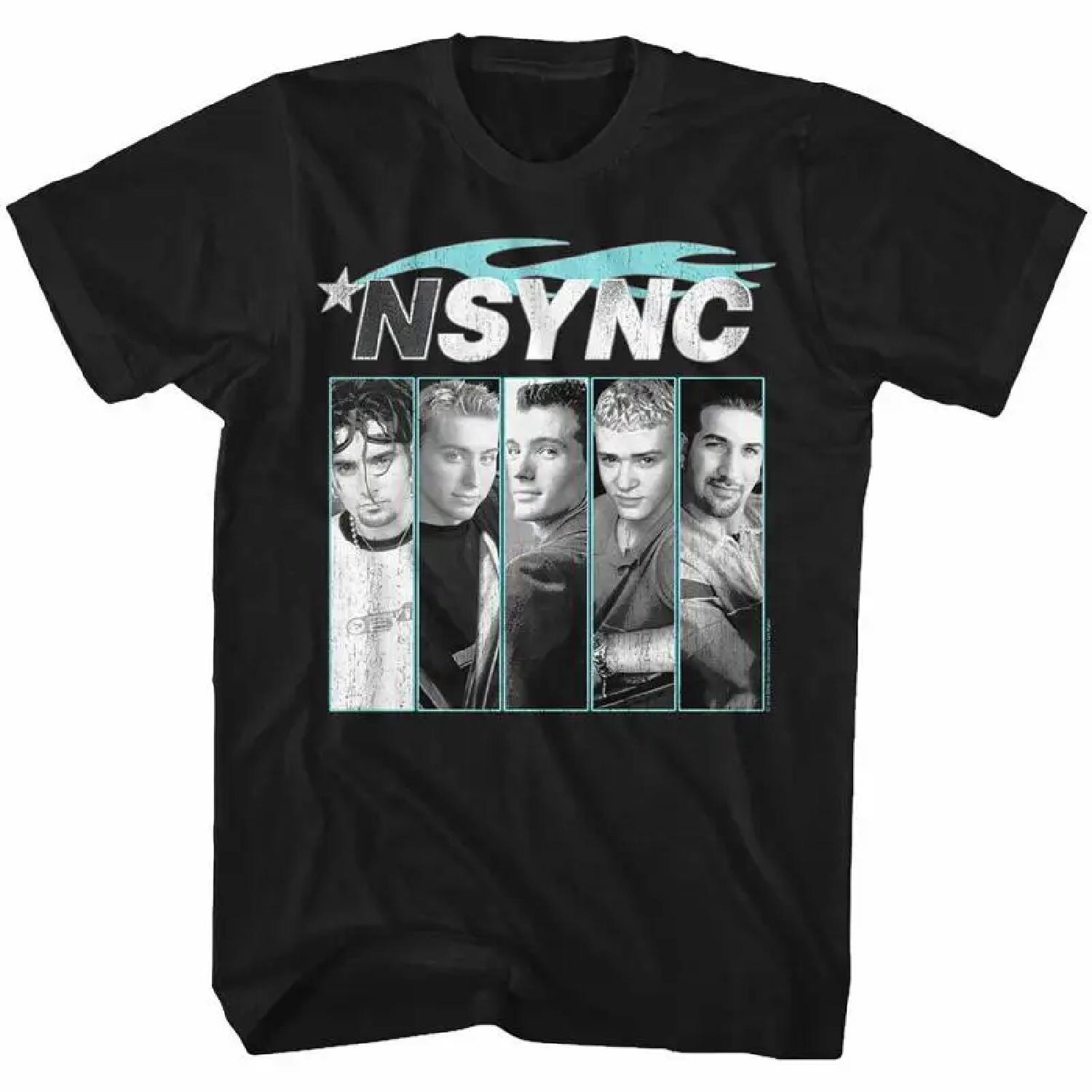NSYNC Boy Band Individual Blocked Photos Men s T Shirt Dance Pop Music Merch XXXXXL разноцветный