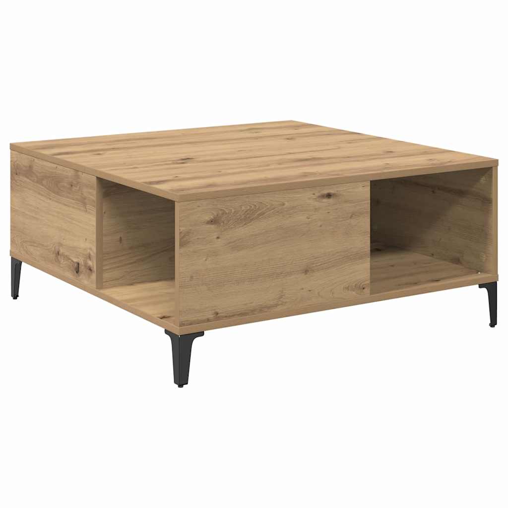 Artisan Oak Coffee Table 80 X 80 X 36.5 Cm Engineered Wood