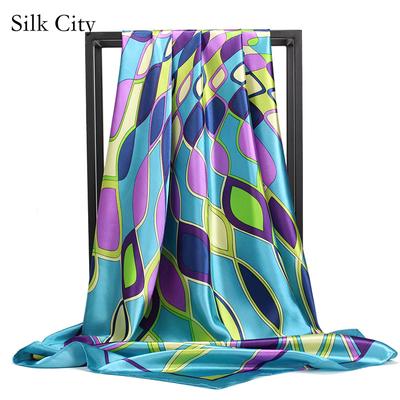 Foulards en soie luxueux de haute qualité, bandeau, écharpe de cou pour femmes, chaîne en soie, châle décoratif pour femmes