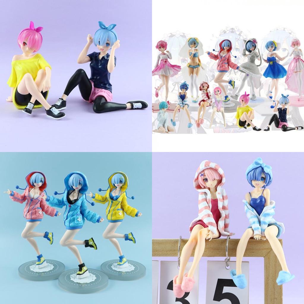 Trendy Rem Ram Handheld Anime Collectible Model Pvc Toy For Fans