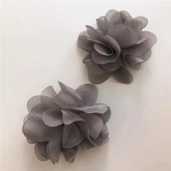 20pcs DIY Chiffon Flowers Mesh Floral Craft for Wedding Dress Hat Material Decor