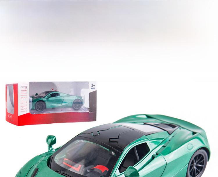 Boxed 1:32 McLaren 720S Alloy Toy Car with Pull Back, Sound, and Light Features