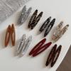 Acetate Hollow Oval Hair Clip: Stylish Long Duckbill Accessory for Side Bangs