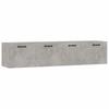 Wall Cabinets 2 Pcs Concrete Grey 60x36.5x35 cm Engineered Wood