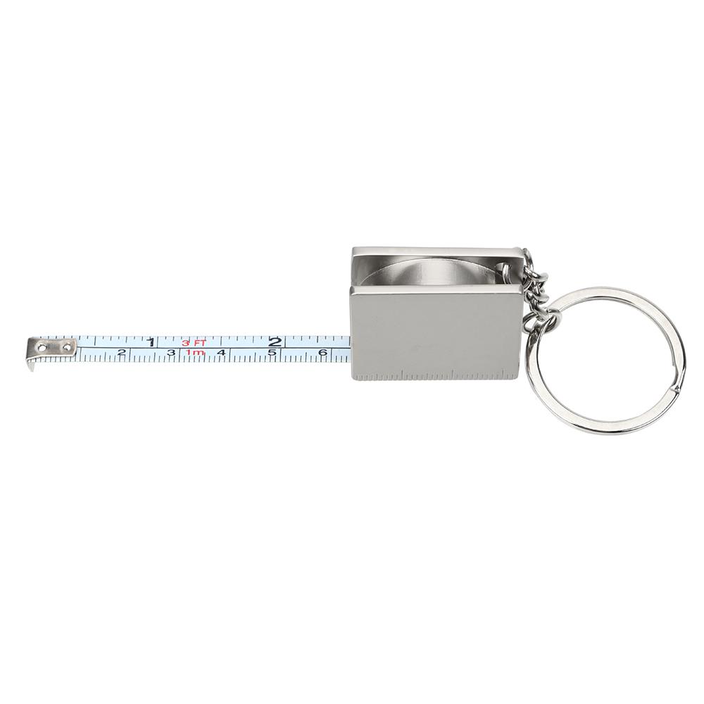Tape Measure Keychain Stainless Steel Key Ring Measuring Tools Retractable Ruler Pull Ruler