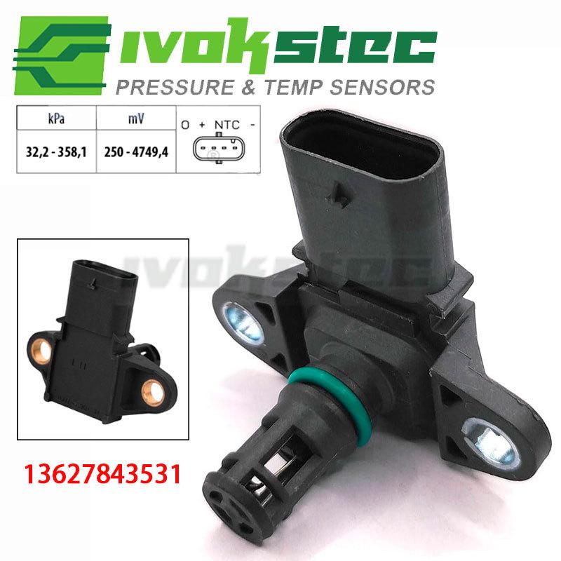3.5 BAR Manifold Pressure MAP Sensor For BMW 135i 335i 535i X5 X6 N20 N54 X1 X3 13627843531 5WK96865Z 1362-7843-531