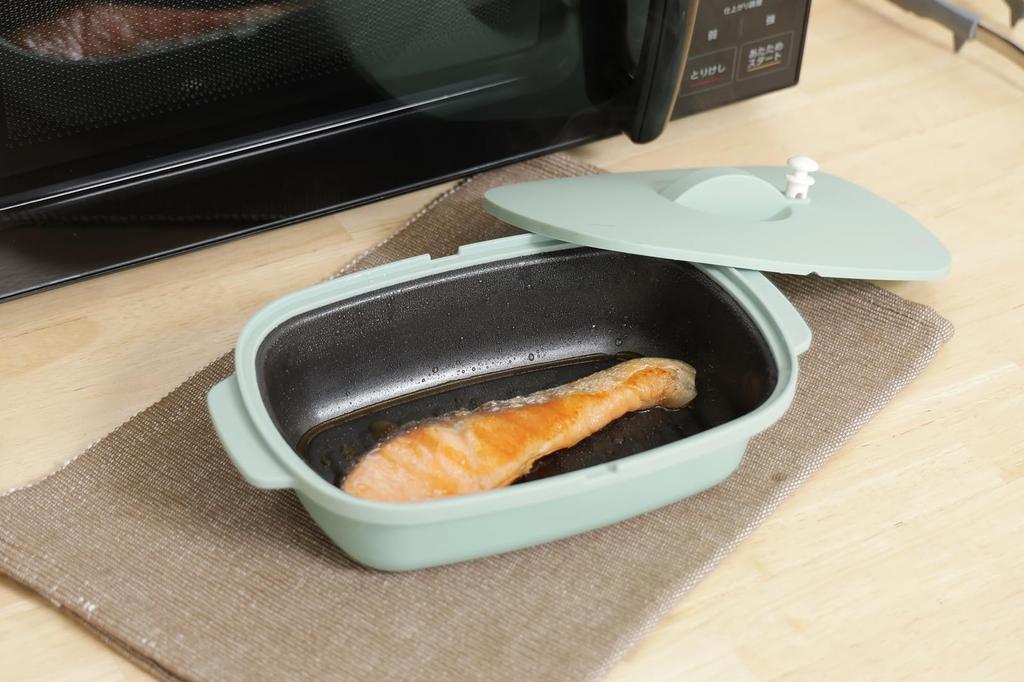 Ishigaki BAKE Microwave Dishwasher Ultimate Microwave Cooking Pot with 4622 Cookware, Safe, Recipe, Mint,