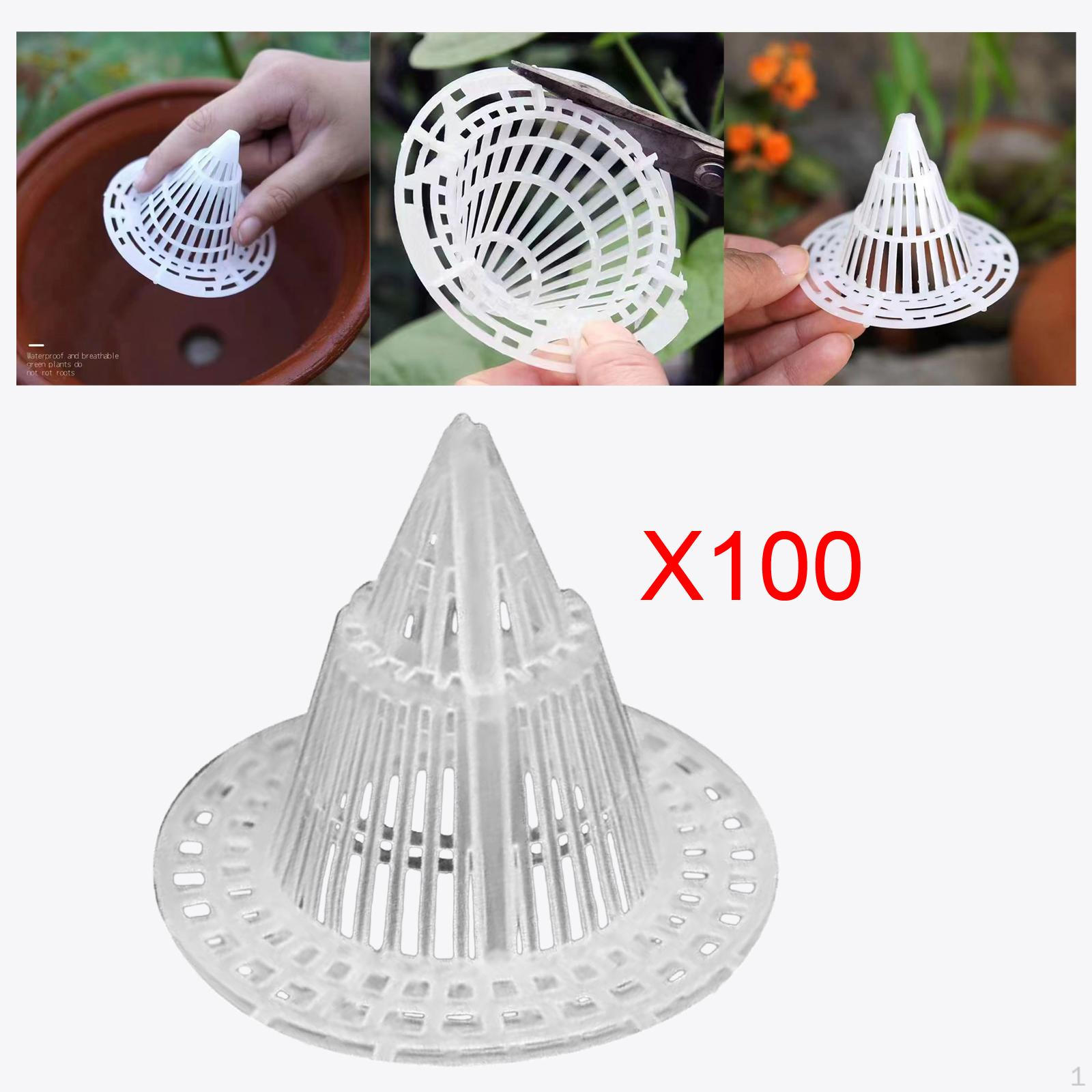 

100 шт. сетчатые коврики для отверстий в цветочных горшках, решетчатые коврики для дна кашпо, дышащие, практичные 7.5cm