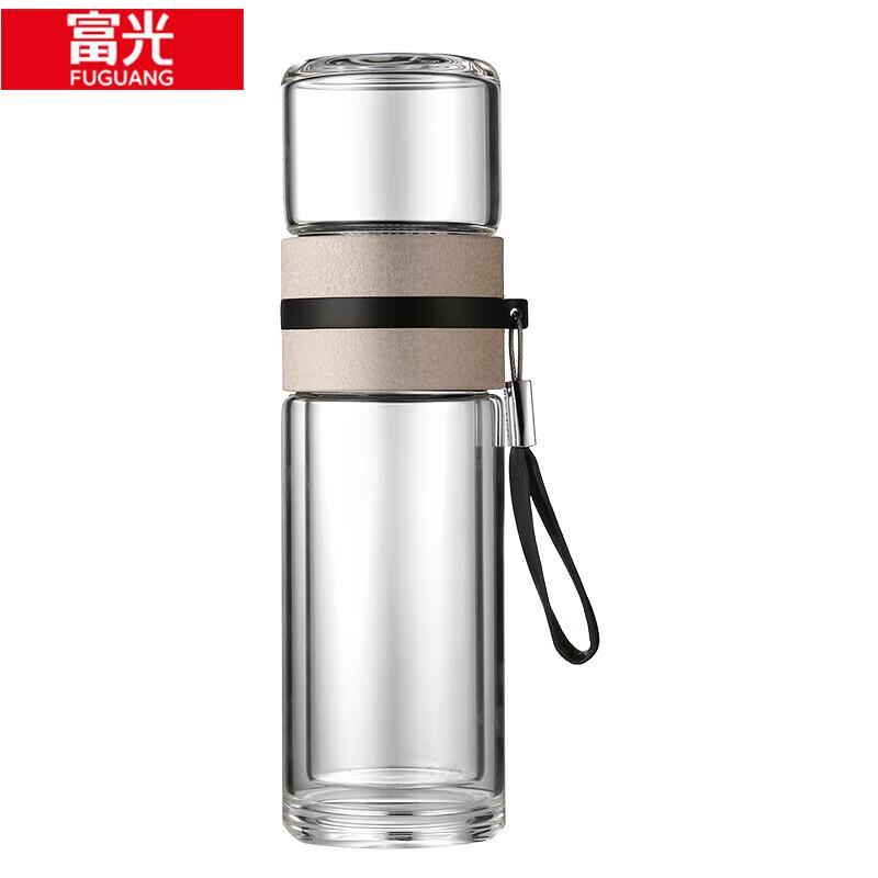 Fuguang Portable Double-Wall Glass Tea Infuser Bottle